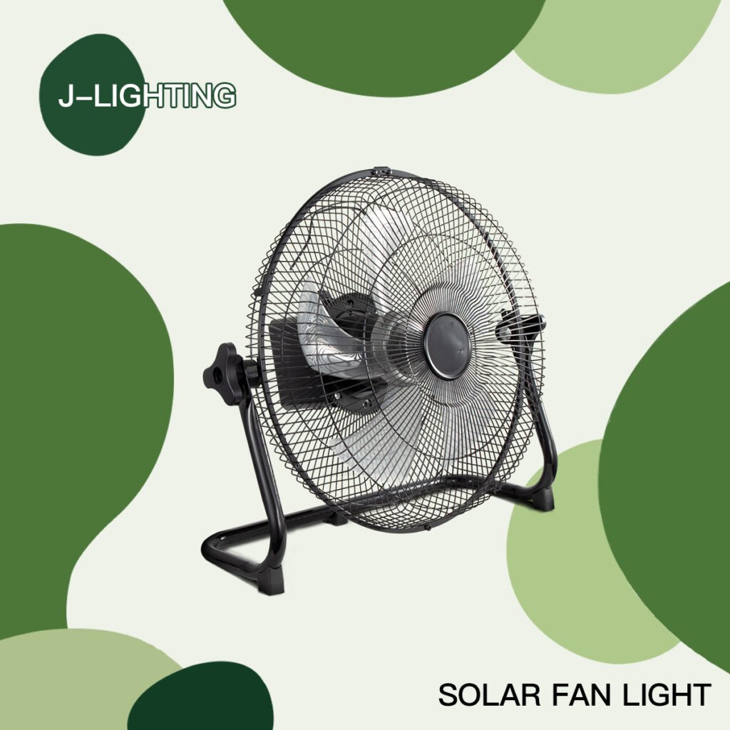 12-Inch Outdoor Solar Fans for Patios, Solar & AC Power Combined Charging Cordless Fan, Rechargeable Fan Large is Suitable for Ventilation, Camping