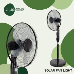 Monsoon-Ready Solar Floor Fan for Southeast Asia | Emergency Light & USB Charging | 12/14/16"